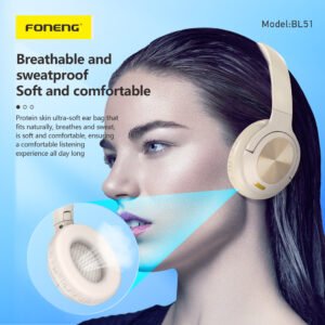 Casque Bluetooth à réduction de bruit BL51 ANC+ENC – Image 2