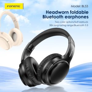 Modèle de chipset JL7006F Version Bluetooth 5.3 Protocole audio HFP, HSP, A2DP, AVRCP, PBAP Portée Bluetooth 10 m Durée musicale : 25 à 30 heures Port de chargement TYPE-C Temps de charge : 1 heure Diamètre du haut-parleur Ф40mm Capacité de la batterie Batterie au lithium intégrée 3,7 V/250 mAh Couleur Noir Beige – Image 1